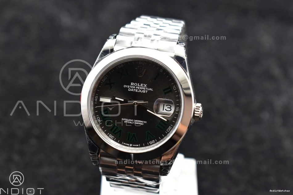 VS FashionForward 41 Jubilee Steel 642 on Green 1:1 126334 DateJust Roman VSF Gray 904L Best Dial SS Edition Bracelet 0923